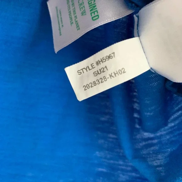 J.Crew Vintage Cotton V-neck Tee Cobalt Size Small - Picture 7 of 8